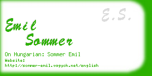 emil sommer business card